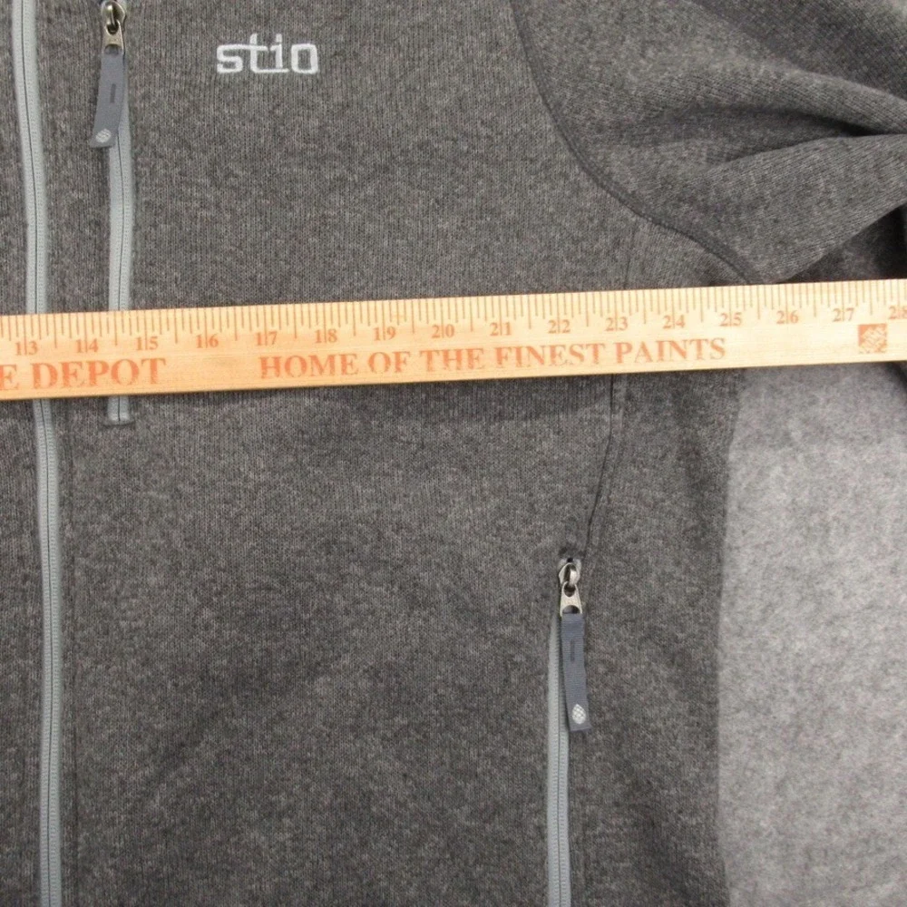 Stio Mens Full Zip‎ Fleece Sweater Jacket Size XXL Company Logo Embroidered